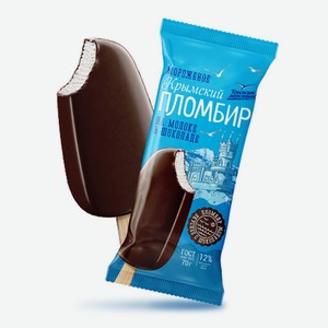 Мороженое 70г Крымский пломбир в шоколаде эскимо м/уп