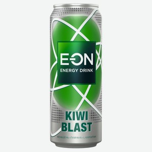Напиток энергетический E-on Kiwi Blast, 450 мл, банка