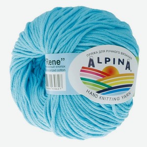 Пряжа Alpina rene 3846 ярко-голубой, 50 г