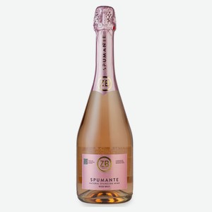 Игристое вино ZB WINE Spumante розовое брют розовое Россия, 0,75 л