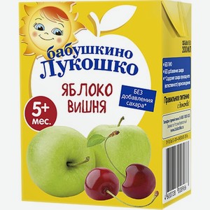 Сок  Бабушкино Лукошко  яблоко/вишня т/п 200мл