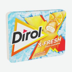 Жевательная резинка  X-Fresh , Dirol, ледяной мандарин, без сахара, 16 г