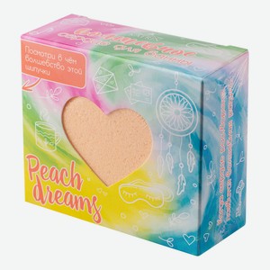 Соль для ванн Лаборатория Катрин 15095 сердце Peach dreams с разужн разводами, шипучая, 130 г