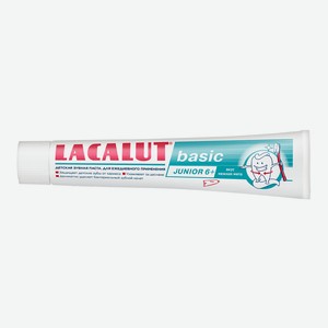 Зубная паста Lacalut детская Basic junior 6+ лет, 60 г