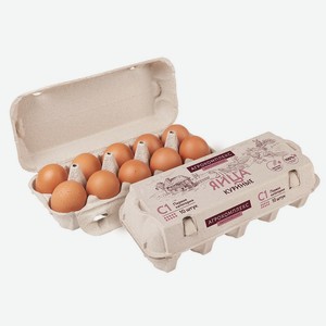 Яйцо куриное 10 шт Агрокомплекс категория С-1 фасованное к/уп