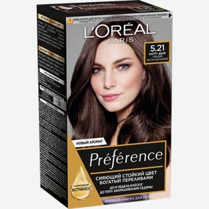 Стойкая краска для волос L’Oréal Paris Preference оттенок 5.21 Глубокий светло-каштановый