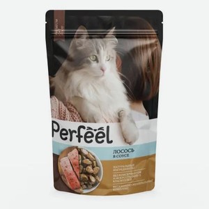 Влажный корм Perfeel с лососем в соусе для взрослых кошек 75 г