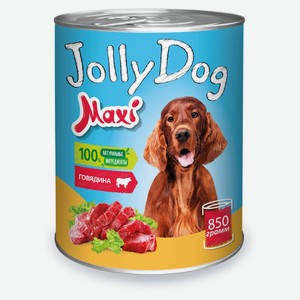 Корм влажный для собак «Зоогурман» Jolly Dog говядина, 850 г