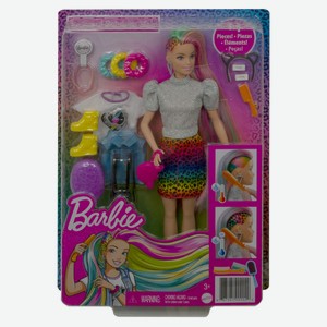 Кукла Barbie с разноцветными волосами