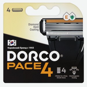 Dorco 4 мужские кассеты для бритья Dorco Pace 4