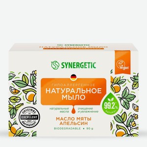 Synergetic мыло мята и апельсин, 90гр