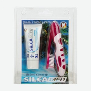 SilkaMed Зубная Паста Family, 30 гр + Зубная Щетка Дорожная Средней Жесткости