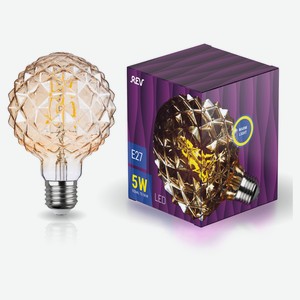 Лампа Rev Vintage Gold Filament колба Кристалл Deco Premium G125 E27 2200K 5W