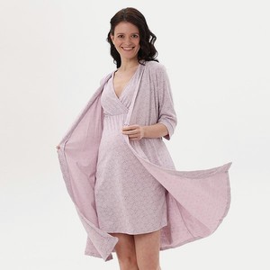 Комплект халат и сорочка женский для беременных и кормящих:42