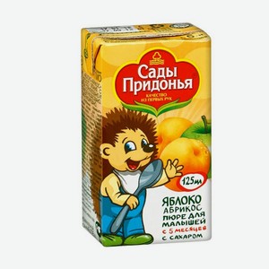 Пюре овощное Сады Придонья125 гр яблоко абрикос тп