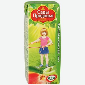 Сок Сады Придонья 0,2 л ябл.персиков. с мякотью востановл. т/п