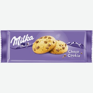 Печенье Milka Biscuits с кусочками молочного шоколада, 168г