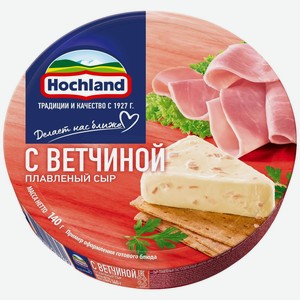 Сыр плавленый Hochland с ветчиной порционный 50%, 140г