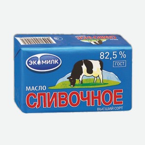 Масло сливочное  Традиционное  Экомилк, 82,5%, 180г