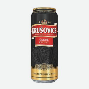 Пиво Крушовице Черне темное пастеризованное, 4.1%, 0.43л