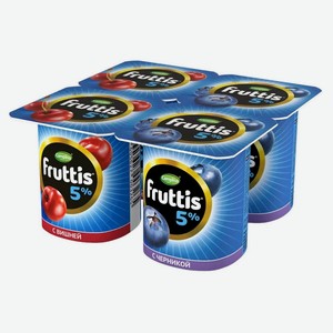 Йогуртный продукт Fruttis вишня-черника 5%,115 г