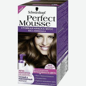 Краска для волос Schwarzkopf Perfect Moussе, оттенок 465 Шоколадный каштан