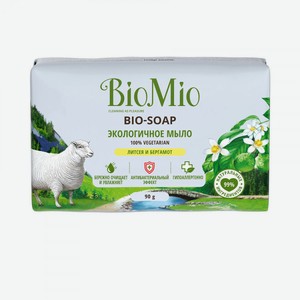 Туалетное мыло BioMio литсея и бергамот, экологичное, 90 г