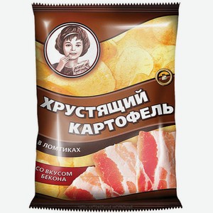 Чипсы Хрустящий картофель в ломтиках Бекон, 160г Россия