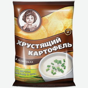 Чипсы Хрустящий картофель Сметана и лук, 160г Россия