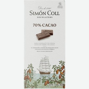 Шоколад Simon Coll Темный 70% какао 85г