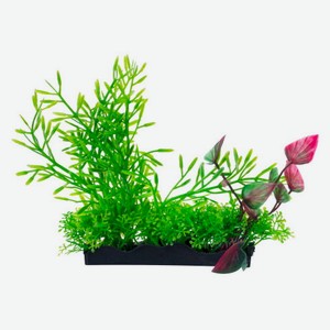 Растение для аквариума HOMEFISH Риччия и людвигия пластиковое с грузом, 14 см