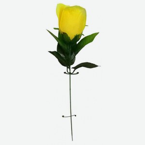 Цветок искусственный Роза желтая, 37×6×6 см