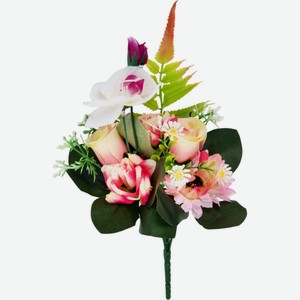 Букет искусственный Розы и Хризантемы, 28×18×18 см