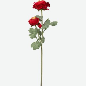 Цветок искусственный Камелия цвет: красный, 46 см