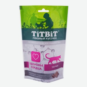 TiTBiT Хрустящие подушечки для кошек с мясом индейки для здоровья сердца Индейка