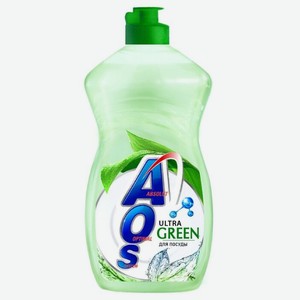 Средство для мытья посуды AOS Ultra Green, 450 мл