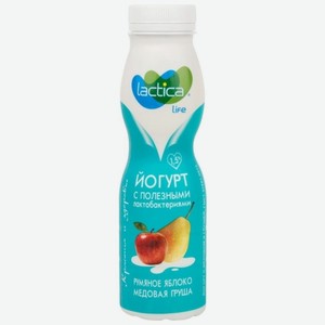 Йогурт питьевой Lactica груша-яблоко, 1.5% 280 г