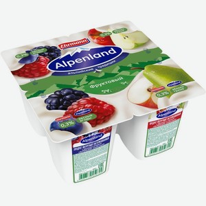 Йогуртный продукт фруктовый Alpenland в ассортименте: Лесные ягоды, Яблоко-груша 0,3% 95 г