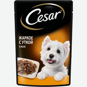 Влажный корм Cesar для взрослых собак, жаркое с уткой в желе 85 г