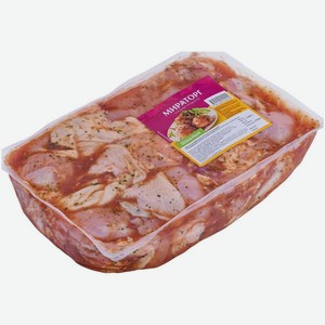 Шашлык из мяса цыплёнка-бройлера Мираторг в маринаде охлаждённый 2.2 кг