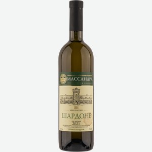 Вино белое сухое стиль №1 Шардоне ЗГУ массандра Массандра с/б, 0,75 л