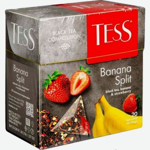 Чай черный Tess Banana split в пирамидках 36 г