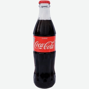 Напиток Coca Cola Classic со вкусом колы безалкогольный газированный стеклянная бутылка, 330мл