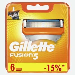 Кассеты для бритья Gillette Fusion5, 6 шт., 62 г