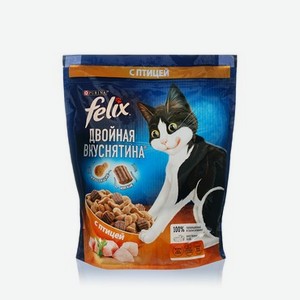 Сухой корм для кошек Felix Двойная вкуснятина   С птицей   600г