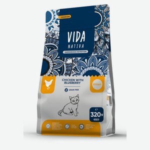 VIDA Nativa корм для котят с курицей и черникой (320 г)