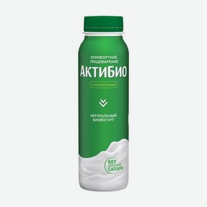 Биойогурт Питьевой Актибио Натуральный 1,8% 260г