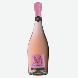 Вино игристое Менестрелло Просекко Розе розовое сухое 11% 0,75л