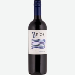 Вино красное п/сух стиль №2 Мерло Центральная Долина 8 Риос Ундуррага с/б, 0,75 л