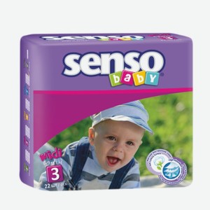 Подгузники «Senso Baby» 3М, 4-9 кг, 22 шт